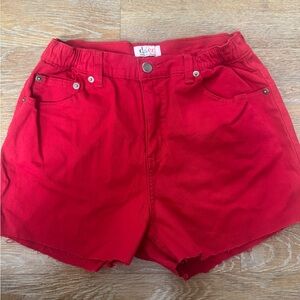 Red Women's Denim Shorts